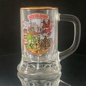 Vintage Bockling Dusseldorf City Scape Mini Tankard Shot Glass Shotglass